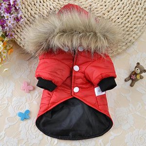 Vestuário para cães inverno quente jaqueta roupas para cães pequenos gatos capuz macio pet casaco chihuahua cor sólida filhote de cachorro roupas com capuz