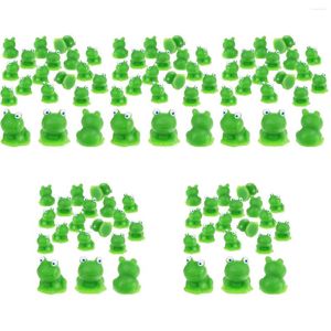 Kamp Mobilya 100 PCS Küçük Kurbağa Reçine El Sanatları Minyatür Peyzaj Heykelleri Süsler Yapay Kurbağalar Figürler Küçük Model Bahçe