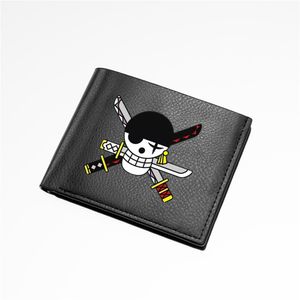 Roronoa Zoro wallet One Piece purse Holy Holiday Cartoon Photo money bag Casual leather billfold Print notecase