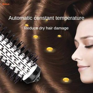 Saç kurutucular çok fonksiyonlu dönen saç kurutma fırçası değiştirilebilir 2 kafa sıcak hava düzleştirici kıvıran demir elektrikli saç kurutma makinesi ev seyahati Q240131