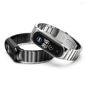 Titta på band metallrem för Mi Band 7 6 5 4 3 Armband Watchband Replacement Smart Xiaomi 8 304 Rostfritt stål M8