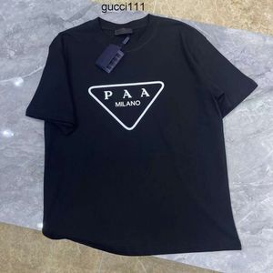 إصدار جديد متقدم T-Shirt Italy Estrendy Clothing Paa Triangle Letter Print زوجين صيف القطن جولة الرقبة رجال أزياء نسائية