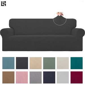 Stol täcker LZ Elastic soffa slipcovers - Skydda din enkla installation 1/2/3/4 sits för vardagsrummet tillgängligt under alla årstider