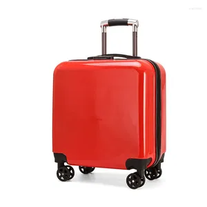 Suitcases Designer Small 18" Rolling Luggage Women Men Style Wheel Trolley Box Travel Clothes Carry Case