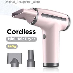 Hair Dryers Wireless Hair Dryer Multifunctional Dust Blower Barbecue Carbon Blowing Small Air Gun Art Joint Examination Portable Hair Dryer Q240131