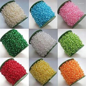 Party Decoration 5M Colors Pearls Bead Chain Fishing Line Droplets Wedding String Banquet Supplies Favor AA7964