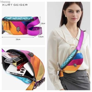 Cell Phone Pouches 2024 NEW KURT GEIGER EAGLE HEAD BAG SMALL KENSINGTON BELT BAG MULTIFUNCTIONAL ONE-SHOULDER CROSS-BODY WAIST BAG FASHIONABLE A YQ240131