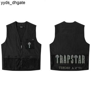 Trapstar Carta 2023 Funcional Novo Trabalho Moda Casual Mens Bolso Sem Mangas Colete Casaco 688ss H5GT