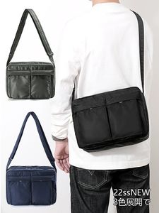 Japanische Mode Fanny Pack Männer Minimalistische Klappe Umhängetasche Oxford Quadratische Tasche Piping Box Casual Nylon Tuch Umhängetasche 240125