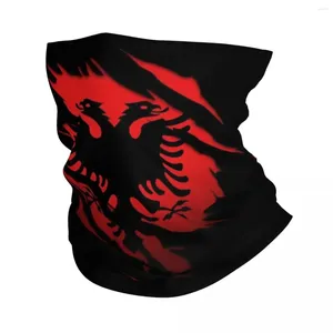 Шарфы Флаг Албании Бандана на шею с принтом, маска-шарф, многофункциональный головной убор, походы, рыбалка для мужчин, женщин, взрослых, всесезонные