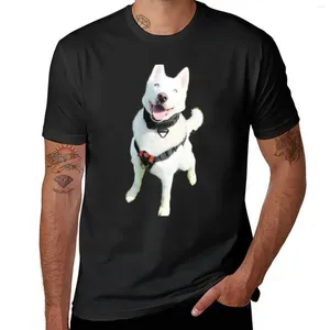 メンズタンクトップ犬のTシャツシャツグラフィックティーキュートな半袖ブラックTシャツ男性用