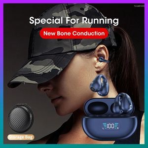 EAR-CLIP SPORT WIRELESS HEADSETS BLUETOOTH 5.3耳ヘッドフォンのクリップHIFI音楽ノイズマイクゲームイヤホンでキャンセル