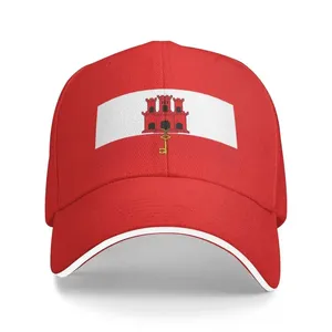 Ball Caps Classic unisex flaga baseballowej czapki baseballowej Gibraltar Regultable Dad Hat Women Men Hip Hop