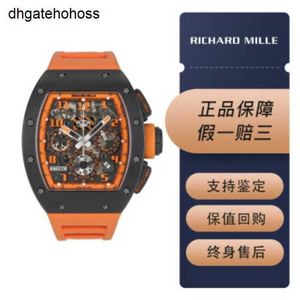 Часы Richardmills Часы Milles Richar Mille Rm011 Orange Storm Black Ceramic Limited Edition 30 юаней Мужская мода Досуг Бизнес Спортивная техника