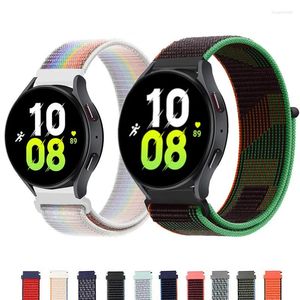 Watch Bands 20MM 22MM Nylon Loop Strap For Samsung Galaxy 5/4 40mm 44mm Sport Wristband Compatible With Huawei 2 Classic