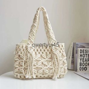 Shoulder Bags Coon Rope Tote For Women Luxury Designer andbags and Purses 2023 New In andmade Kniing Large Capacity Soulder BagH24131