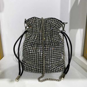 Shoulder Bags Rinestones Dinner Bag Purses And andbags Luxury Designer Bag For Women 2023 New Cain Drawstring Soulder Crossbody BagH24131