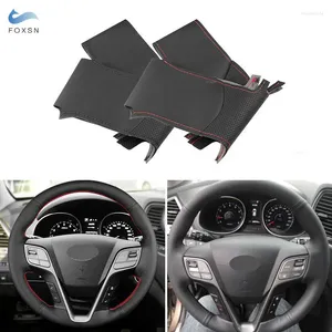 Lenkradbezüge aus perforiertem Leder, handgenäht, für Hyundai Santa Fe 2013 2014 2024, Ix45 2013–2024