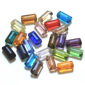 Perline StreBelle Hot Multi Colori 12x6mm 200 pz AAA Rettangolo Austria Sfaccettato Cristallo Di Vetro Allentato Del Distanziatore Perline Lunghe creazione di gioielli