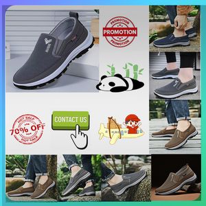 Casual Platform Designer shoes for middle-aged elderly man Brisk walking Autumn embroidery Comfortable wear resistant Anti slip soft sole work