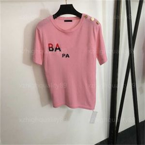 여름 Tshirt 디자이너 탑 여자 티셔츠 옷 편지 문자 인쇄 브랜드 탑 느슨한 편안한 편안한 편안한 짧은 슬리브 끈 니트웨어 캐주얼 다목적 여자 티셔츠