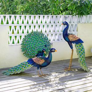 produto tela de pavão decoração antireal animal pouso pátio varanda jardim ao ar livre 240122