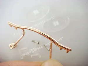 Sunglasses Frames Eyeglass Repair Part Nose Bridge Replacement For Rimless Optical Frame Stainless Steel TB-146 Gold