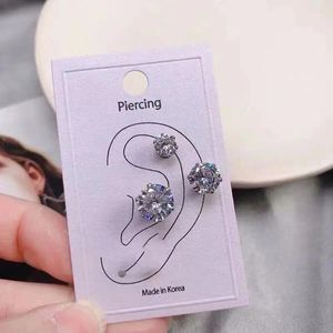 Orecchini con retro in lega delicata in stile zircone ragazza regalo cuore donna orecchino magnetico gioielli di moda orecchio a clip coreano