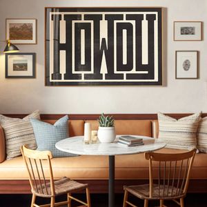 Abstrakter Kunstdruck „Howdy Typografie“ auf Leinwand, Gemälde „Yall Means All“, modernes Design, Zitat, minimalistisches Poster, Dekor 240130