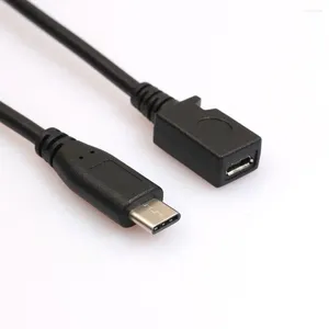 3.1 Cabo curto tipo C macho para micro USB fêmea