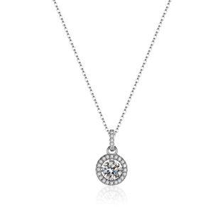 Fina modesmycken 1CT Justerbara kvinnor Korean ClaVicle Chain 925 Sterling Silver Necklace