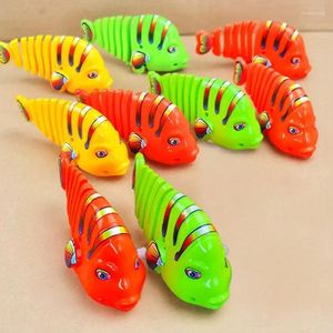 Decorative Figurines Plastic Wind-Up Wiggle Fish Toys Running Clockwork Classic Toy Born Spring For Children