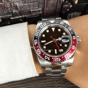 Business Mens Mechanical Watches 40 mm Coke Ring Watch zegarek ceramiczny Stal Pasek Life Waterproof Fashion Design zegarki dla Men2696