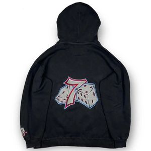 JNCOフーディーY2Kハラジュクヒップホップ番号7グラフィックプリント特大のプルオーバースウェットシャツ男性女性ファッションカジュアルゴシックパーカー240131