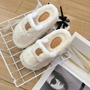 Luxury Designer Shoe Woman Teddy Fuzzy Tazz Slippers Flop Flip Man Bloom Rubber Sandals Slide Bear Fluffy Loafers Furry Sandal Indoor Winter Plush Slipper Flat