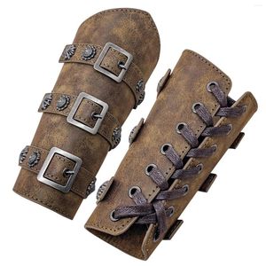 Parti Malzemeleri Ortaçağ Rönesans Viking Barbar Deri Kol Koruma Bracer Nordic Vambracers için SCA LARP Festivali Kostüm Önkol