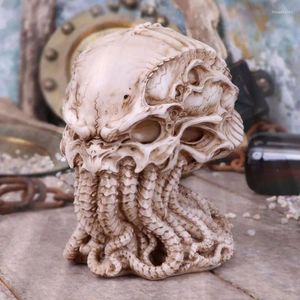 Dekoracyjne figurki dekoracje domowe cthulhu czaszka mityczne posągowe posąg żywiczny Octopus Craft Dekoracja Akcesoria Ozdoby Ozdoby