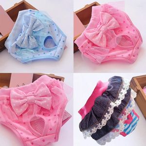 Dog Apparel Breathable Bow Clothes Pet Supplies Menstrual Pant Princess Panties Diaper Reuseable Physiological Pantt