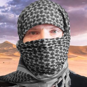 Halsdukar vuxna män arabiska huvud halsduk bomull shemagh öken 125x125/140x140 cm keffiyeh arabisk arabisk kostymtillbehör