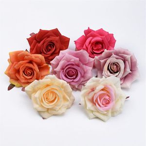 30 50st Roses Head Wedding Decorative Flowers Wall Diy Christmas For Home Decorations Artificial Flowers Scrapbooking Garlands260R