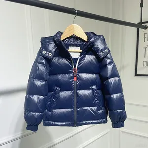 2024 kinder Unten Mantel Kinder Winter Outwear Jungen Kleidung Baby Kleidung Mit Kapuze Jacke Kurze Mäntel Warme