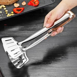 Werkzeuge Edelstahl Braten Fisch BBQ Tong Brot Fleisch Clip Küche Kochen Werkzeug Grill Gegrilltes Steak Clamp Braten Spachtel Gebraten schieben