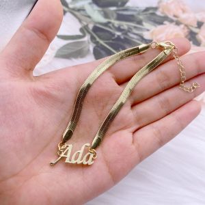 Anklets Custom Name Anklet Personalized Jewelry Custom Anklet Customized snake chain anklets