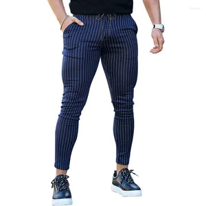 Мужские брюки из хлопка и льна в полоску, свободные повседневные летние дышащие завязки с эластичной резинкой на талии, уличная одежда 2024