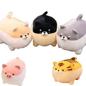 40/50cm bonito shiba inu cão gato porco brinquedo de pelúcia recheado macio kawaii animal travesseiro adorável presente para crianças bebê crianças boa qualidade 240129