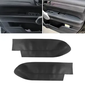 Acessórios interiores de couro preto porta dianteira braço capa para honda crv 2007 2008 2009 2010 2011 painel do carro pele guarnição