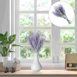 Dekorative Blumen, künstlicher Lavendel, Hochzeitsblumen-Dekor, realistisches Zuhause, gefälschte Outdoor-Zubehör, Simulation