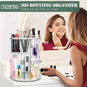 360 grande rotativa organizador de maquiagem ajustável durável girando cosméticos skincare perfume escova armazenamento para banheiro cômoda 240125