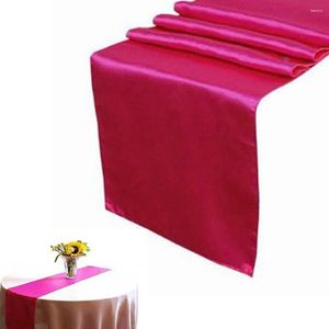 Table Runner 1 PCS Luxury Satin Elegant Runners Cloth Wedding Decoration Party Products Home Textile 9 Colors