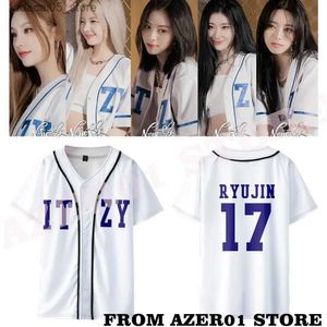 T-shirt da uomo ITZY None of My Business RYUJIN YUNA Cosplay Merch Jecket Tee T-shirt Primavera Estate Uomo/Donna Tshirt Camicia Set da calcio Tee Coat Q240131